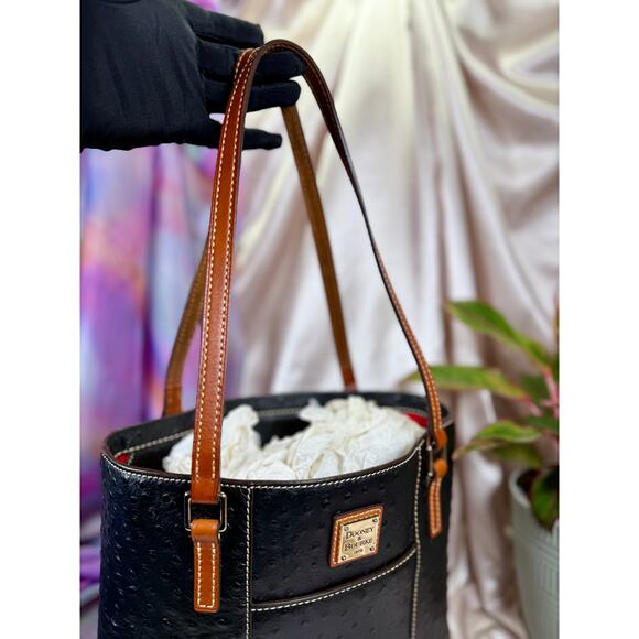 NWOT Dooney & Bourke Small Lexington Tote in Ostrich-Embossed Leather - Picture 3 of 16